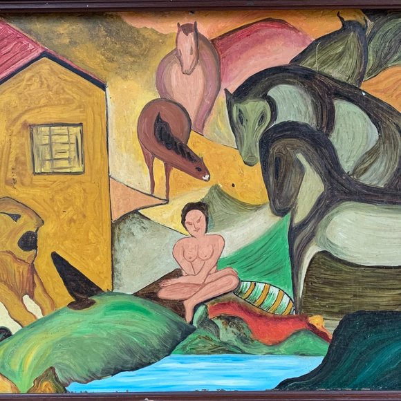 Oil Painting Reproduction The Dream by Franz Marc Signed G.Tuo - Picture 2 of 9